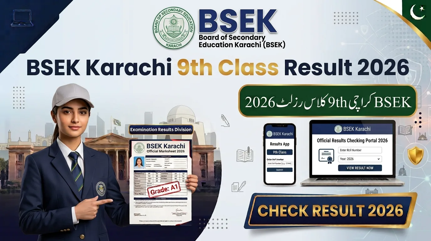 BSEK Karachi 9th Class Result 2026
