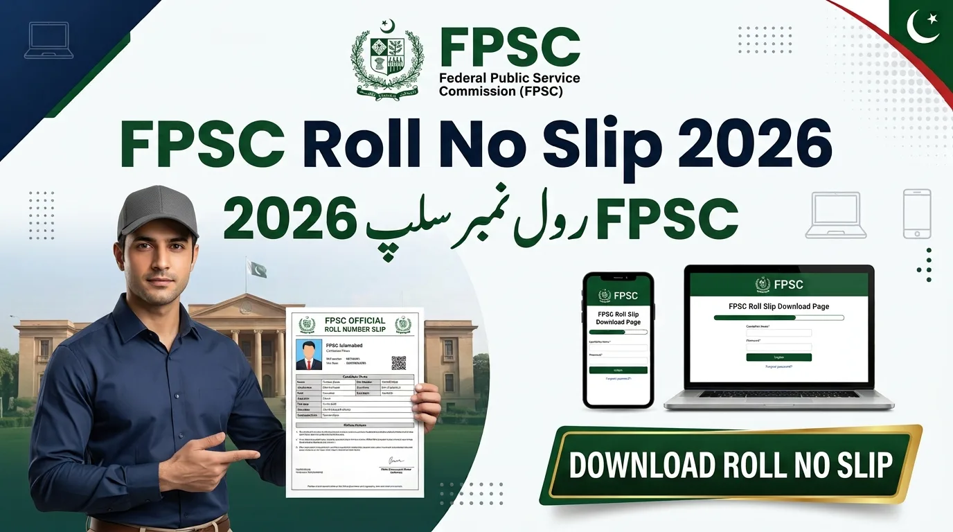FPSC Roll No Slip 2026 Download By CNIC