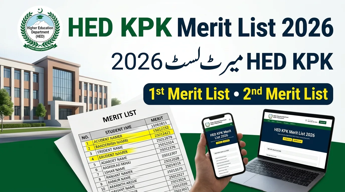 HED KPK Merit List 2026 Download @admission.hed.gkp.pk