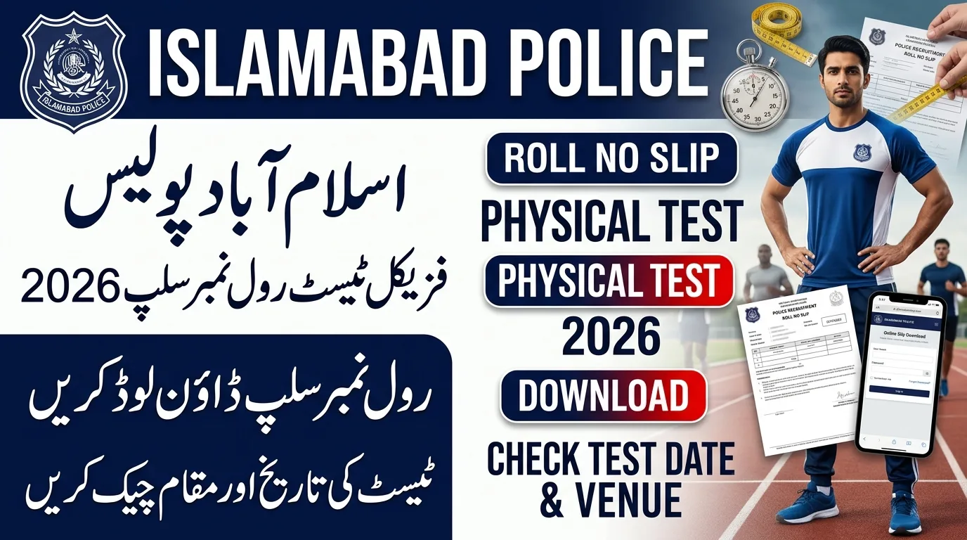 Islamabad Police Physical Test Roll No Slip 2026