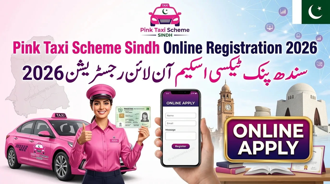 Pink Taxi Scheme Sindh Online Registration