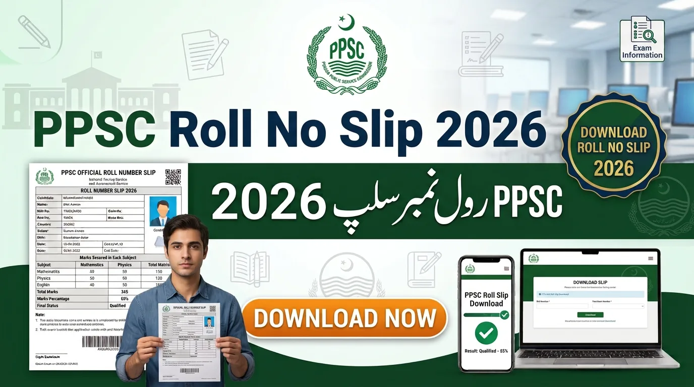 PPSC Roll No Slip 2026 Admission Letter by CNIC